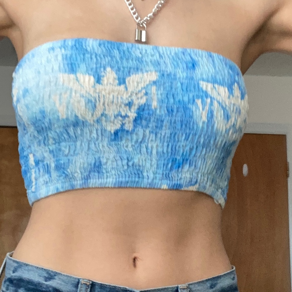 Blue & White Tube top